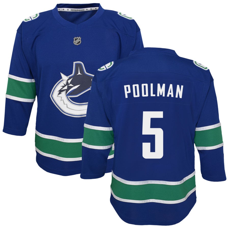 Tucker Poolman Vancouver Canucks Youth Replica Jersey - Blue