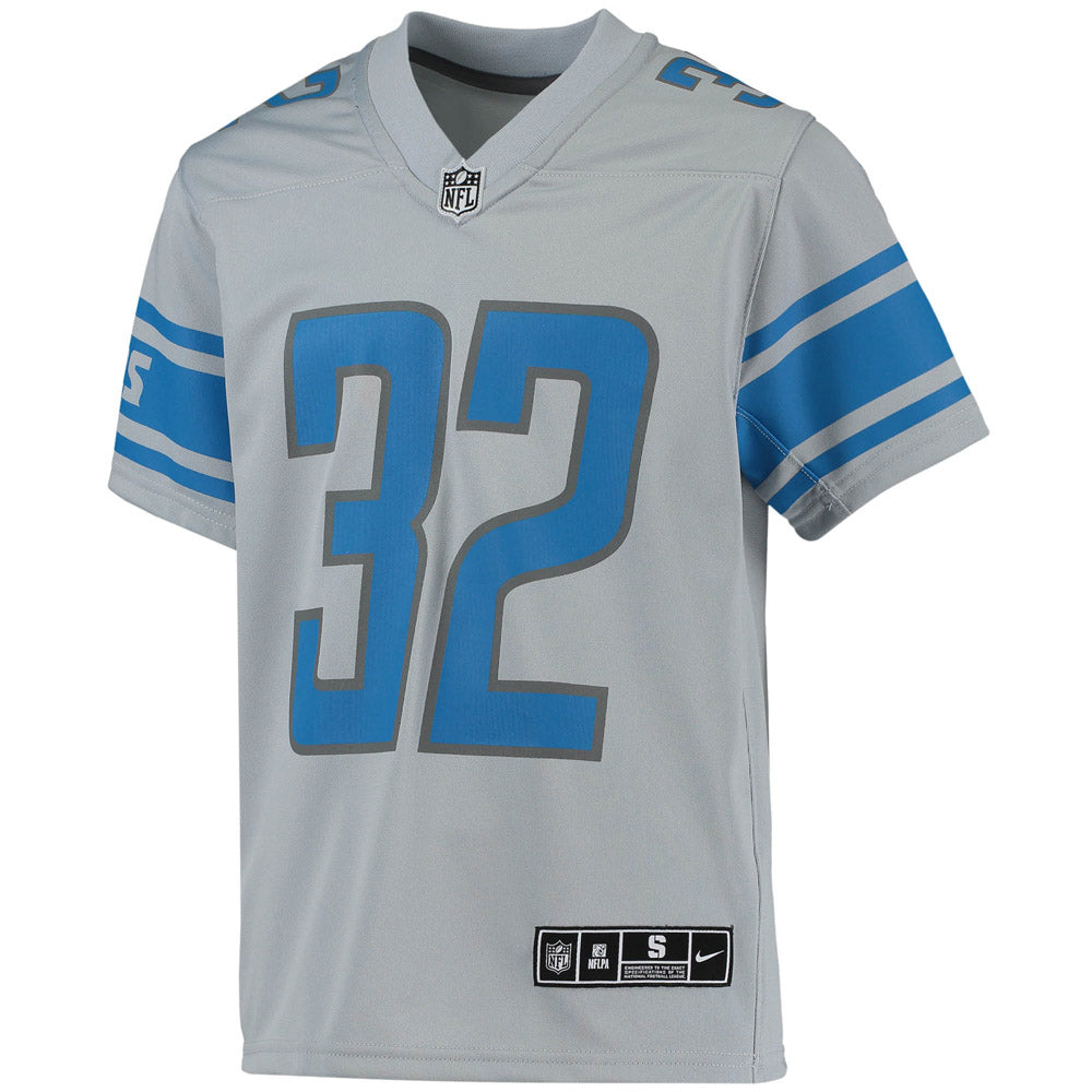 Youth Detroit Lions D'Andre Swift Inverted Team Game Jersey Silver