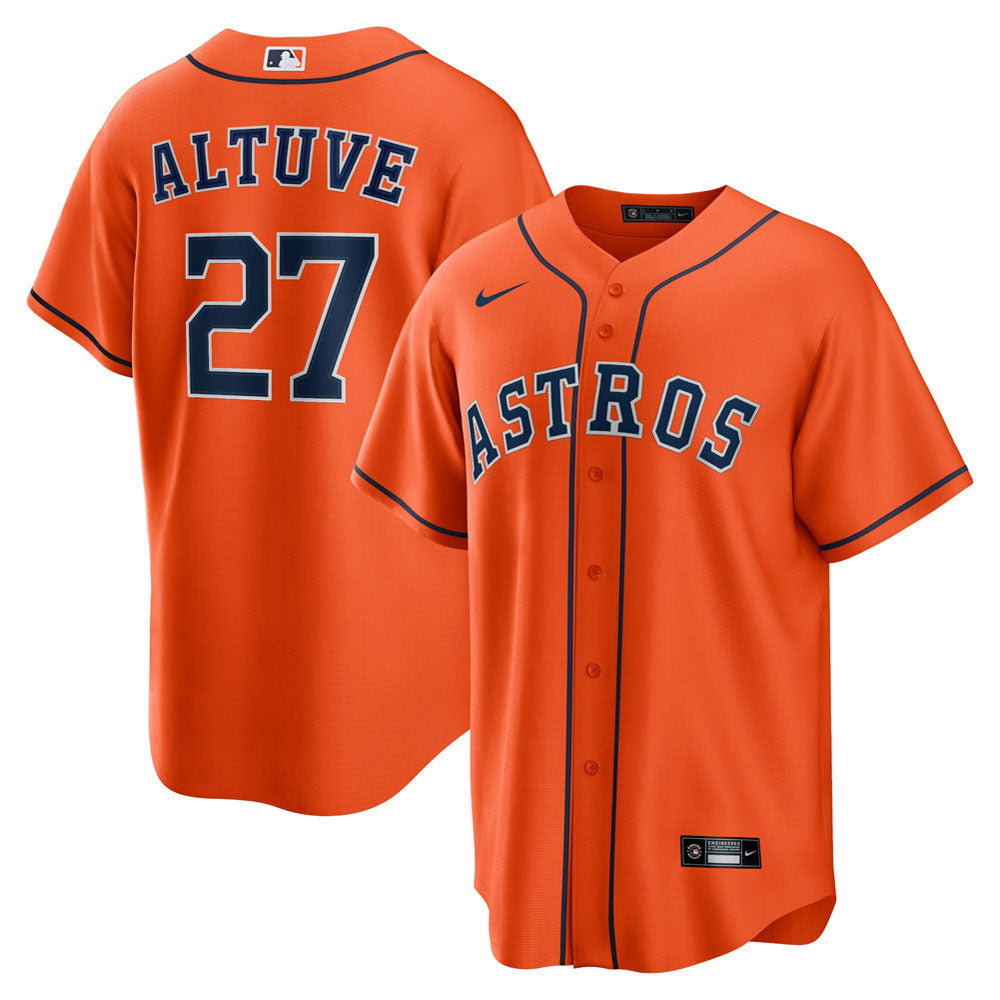 Men's Houston Astros Jose Altuve Alternate Player Name Jersey - Orange
